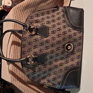 Dooney  & Bourke Canvas and leather tote/satchel